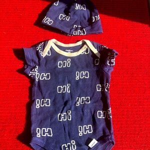 Gerber Hi Onesie and Beenie